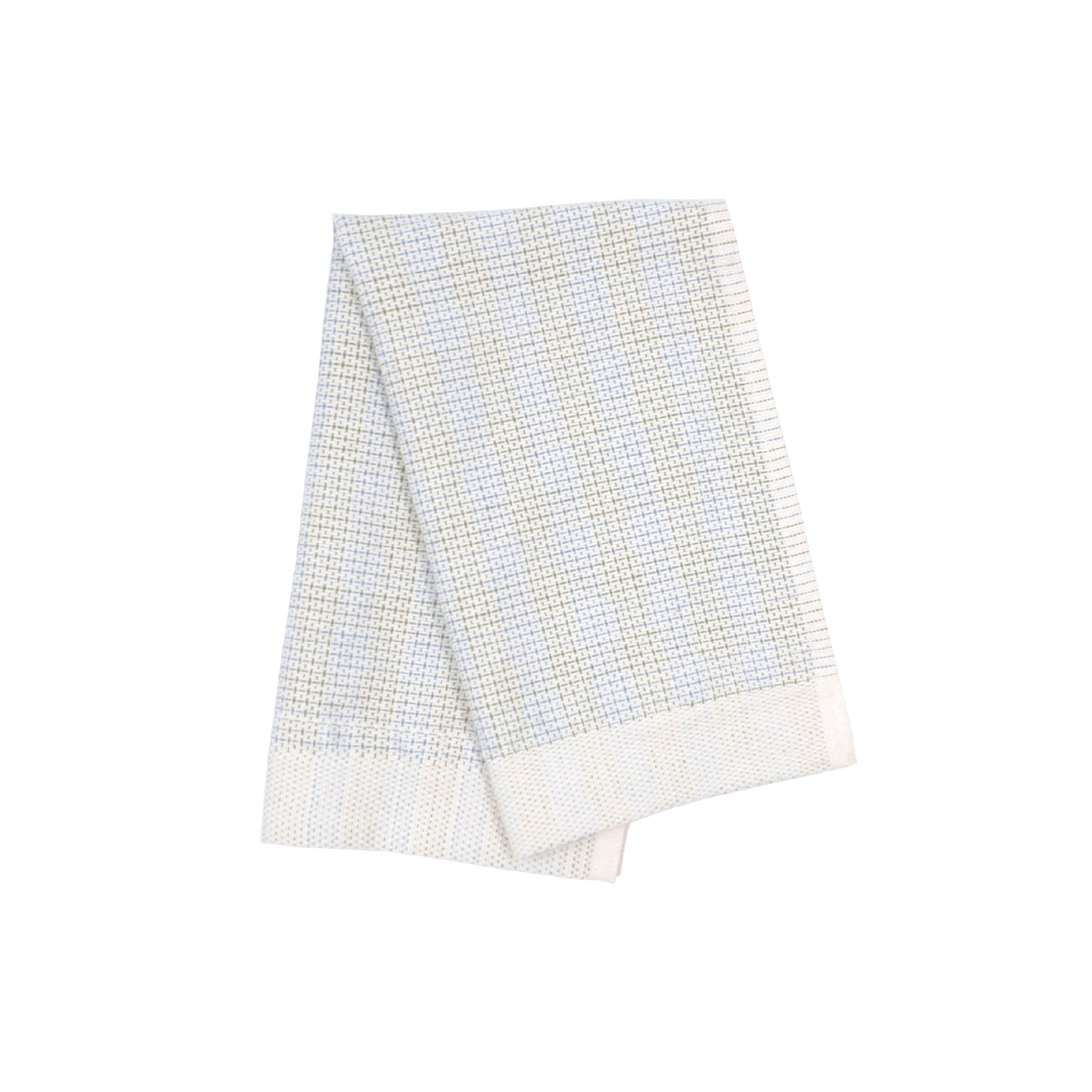 Oame plant-dyed organic hand-woven waffle towel - Indigo Buckthorn
