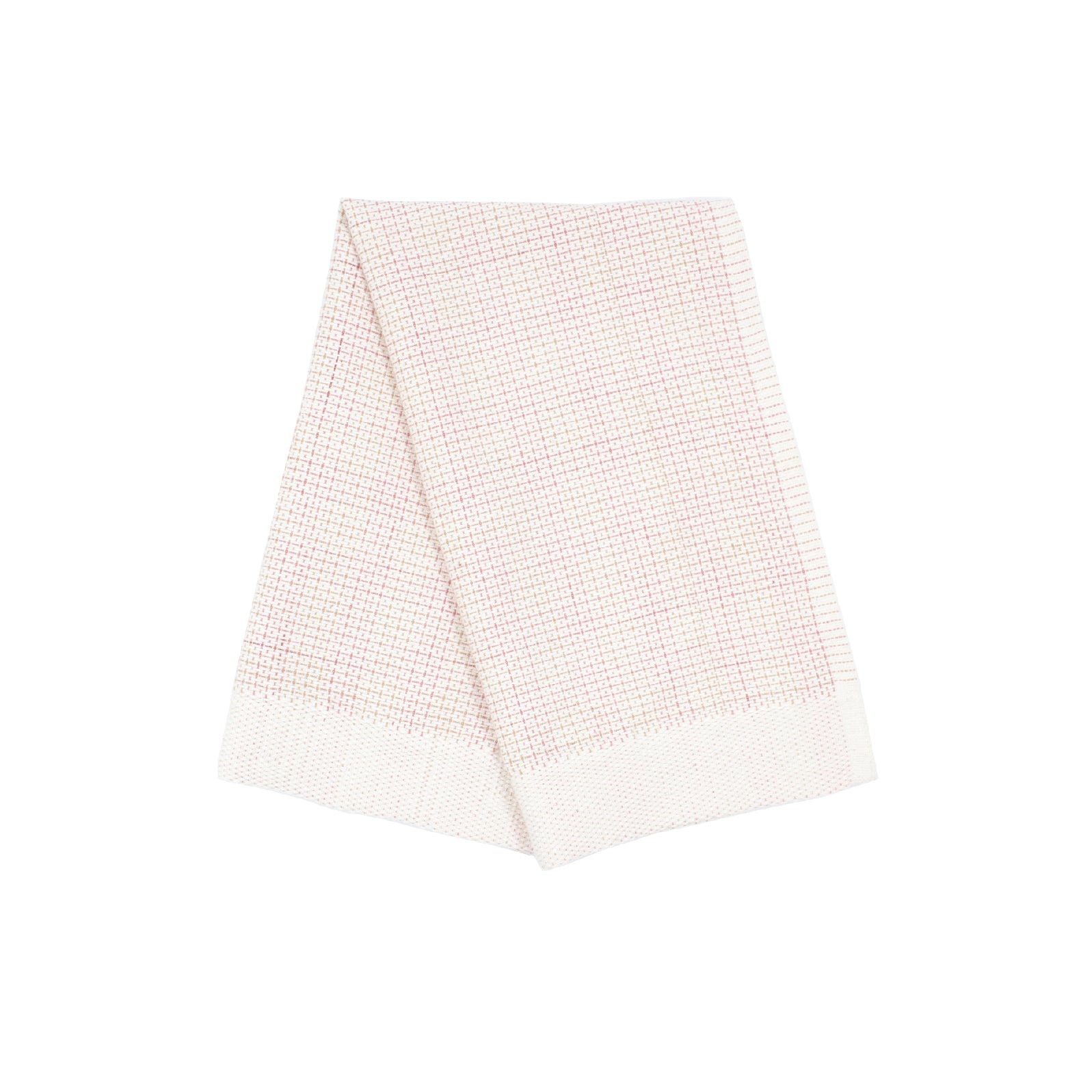 Oame plant-dyed organic hand-woven waffle towel - Gardenia Sapanwood