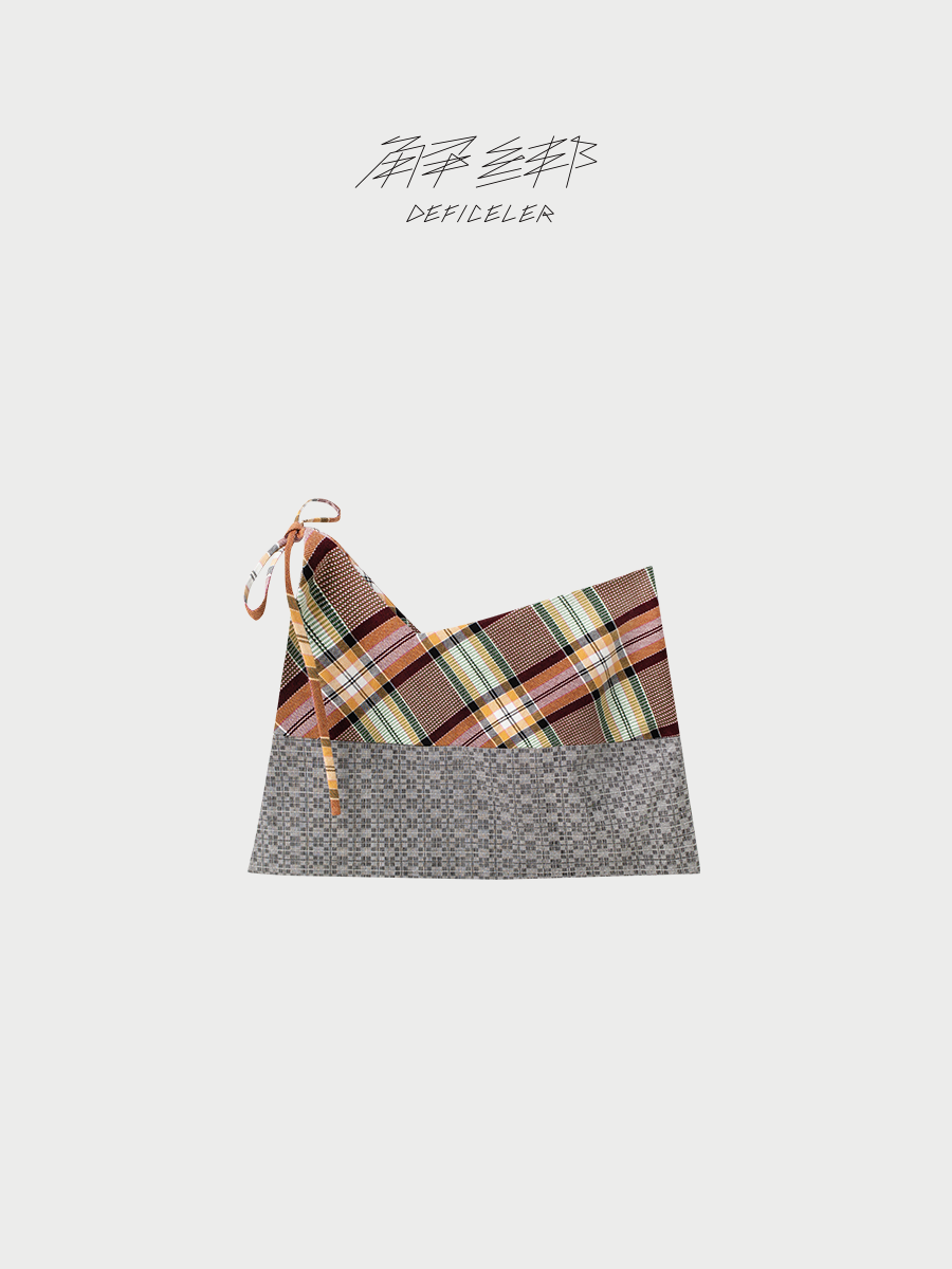 Made-to order DEFICELER Single-Pocket Tie Apron - Grey