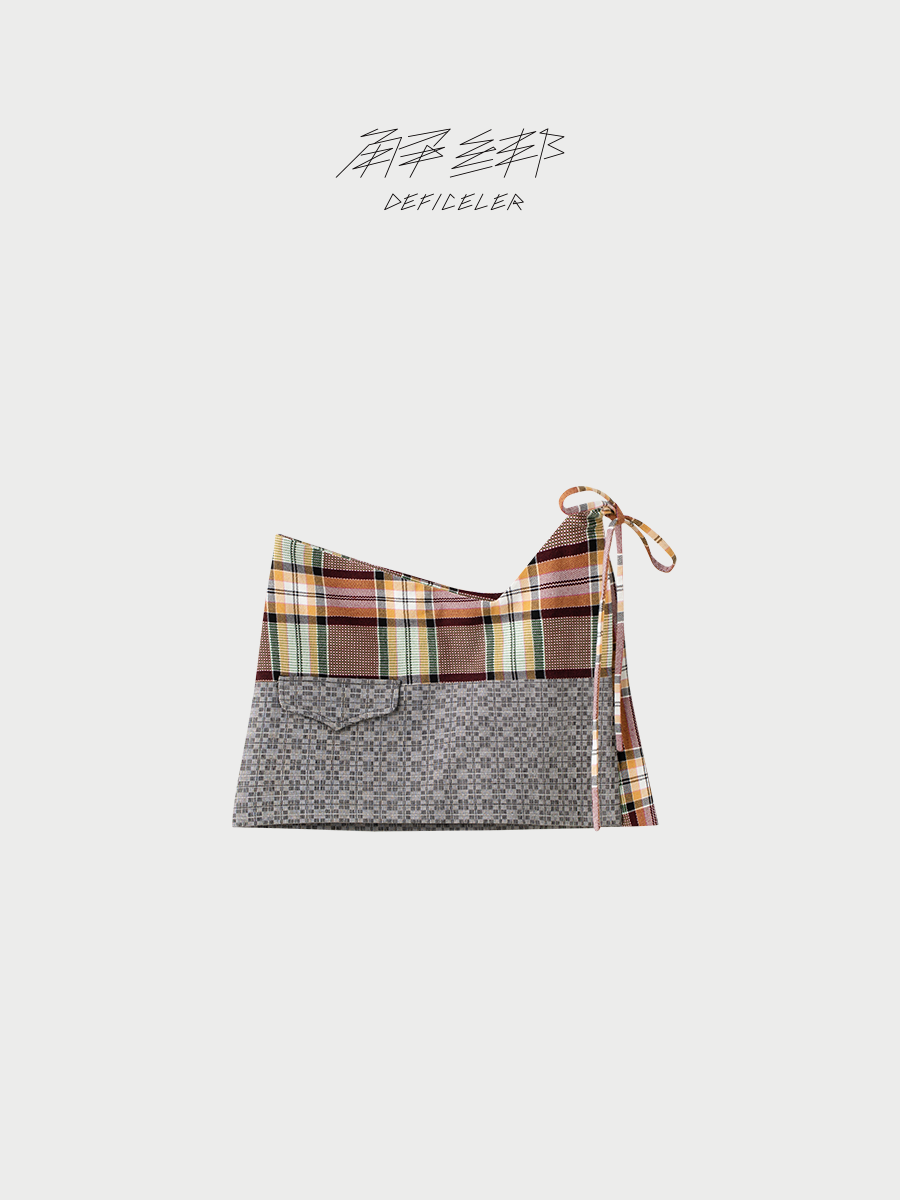 Made-to order DEFICELER Single-Pocket Tie Apron - Grey