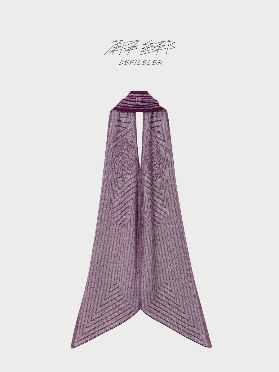 Made-to-order DEFICELER Cross Collar Knitted Shawl