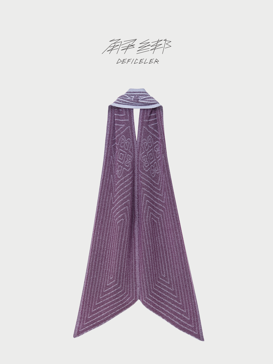 Made-to-order DEFICELER Cross Collar Knitted Shawl
