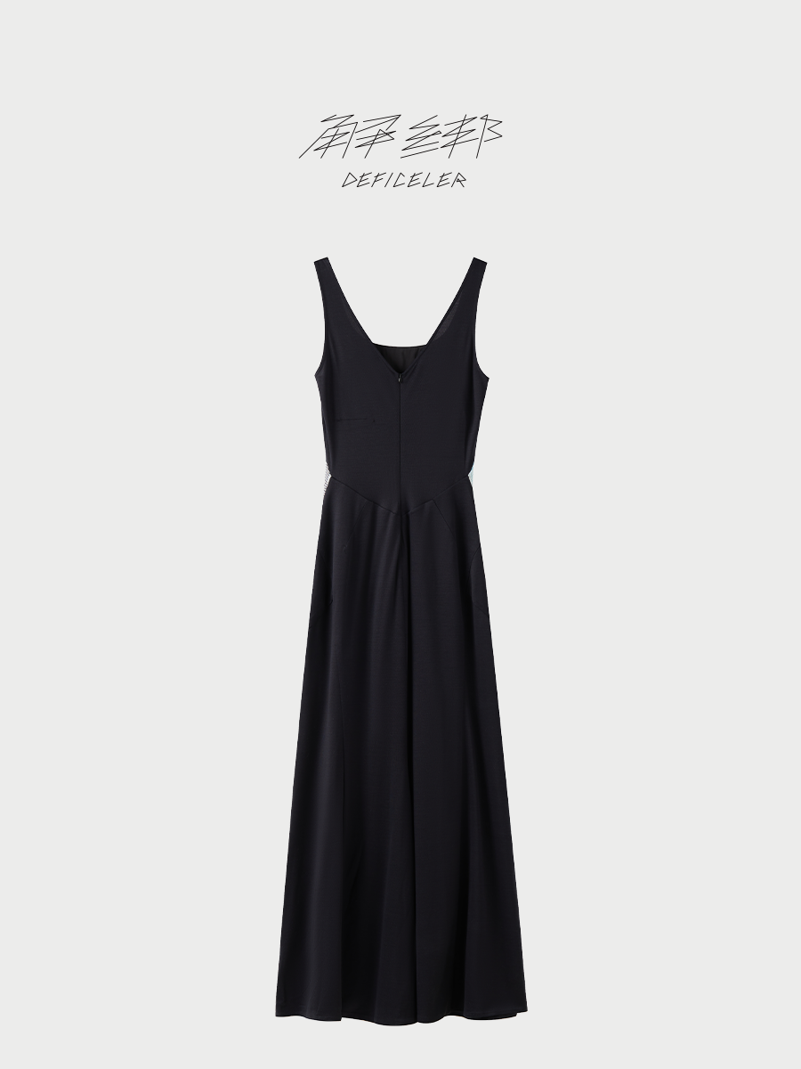 Made-to-order DEFICELER Timeless "Bouyei Moon" Dress Black