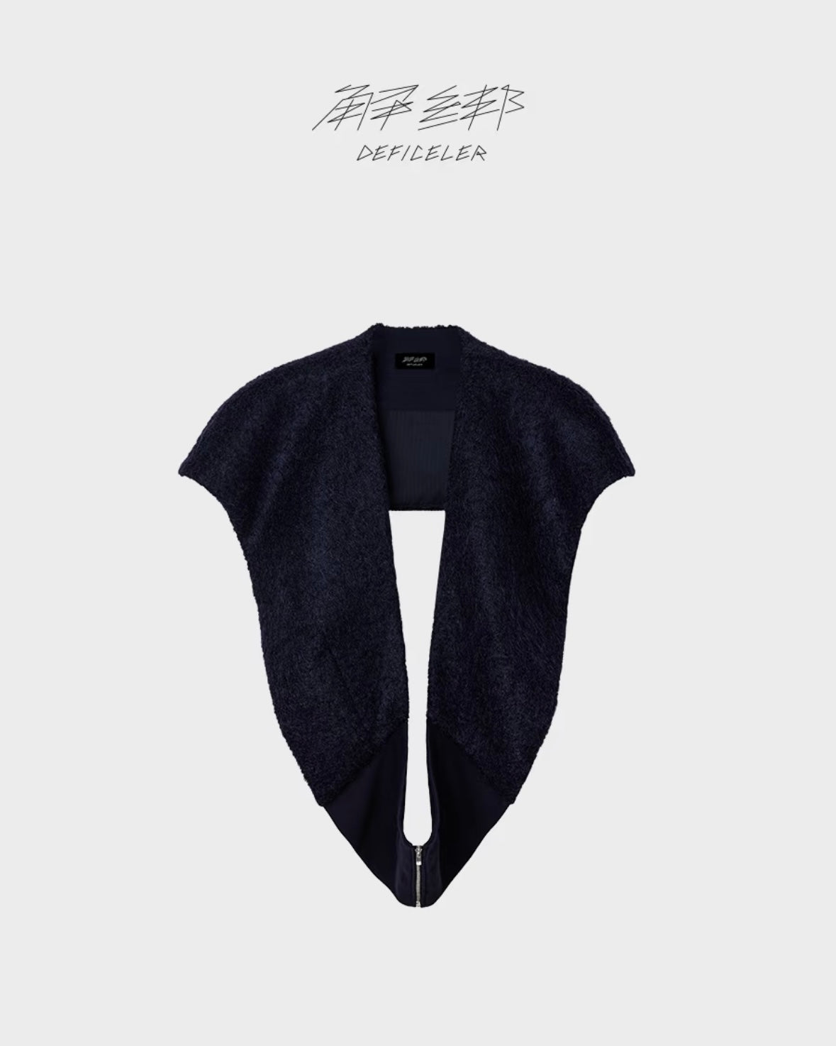 Made-to-order DEFICELER Cross Collar Waistcoat Dark Blue
