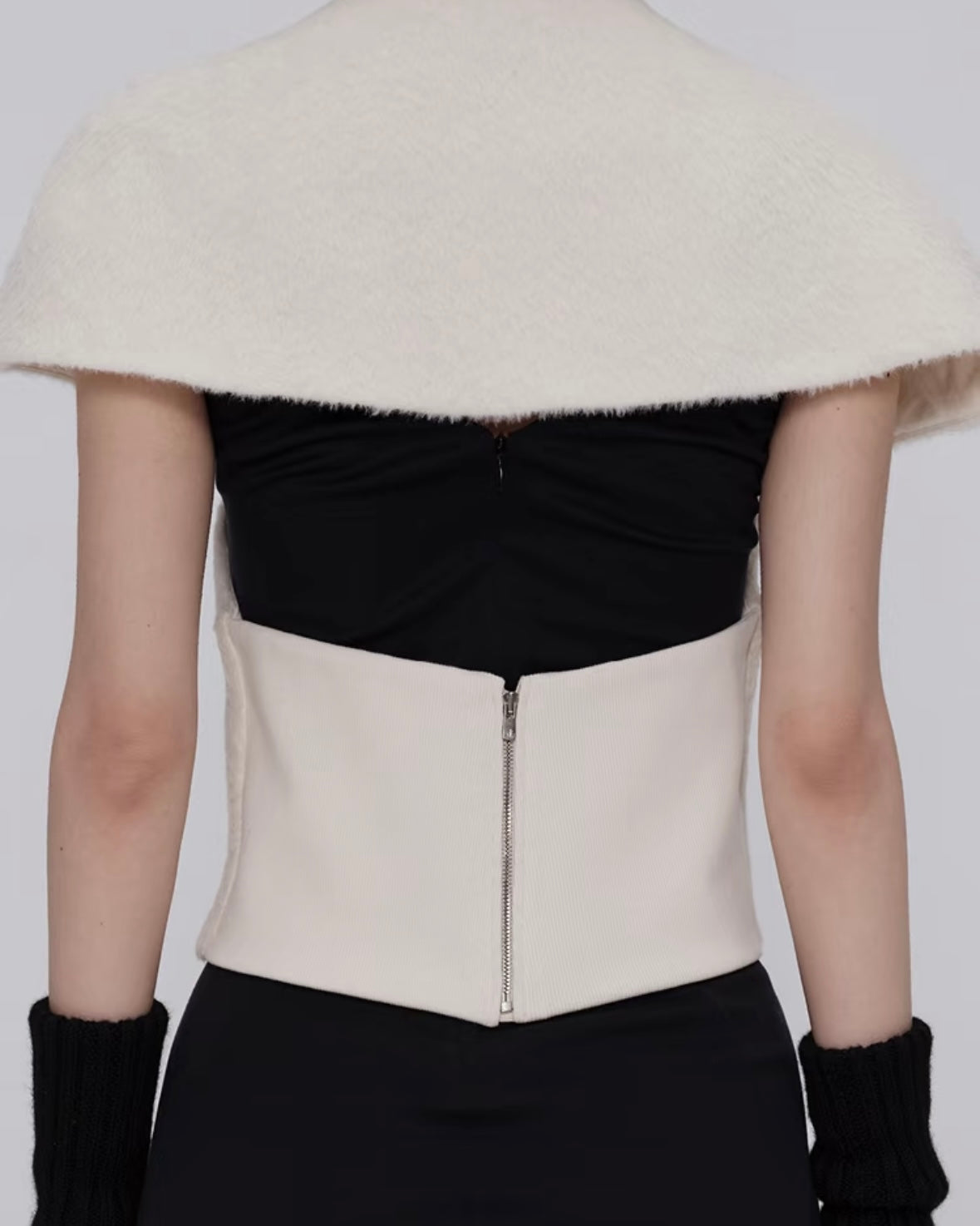 Made-to-order DEFICELER Cross Collar Waistcoat White