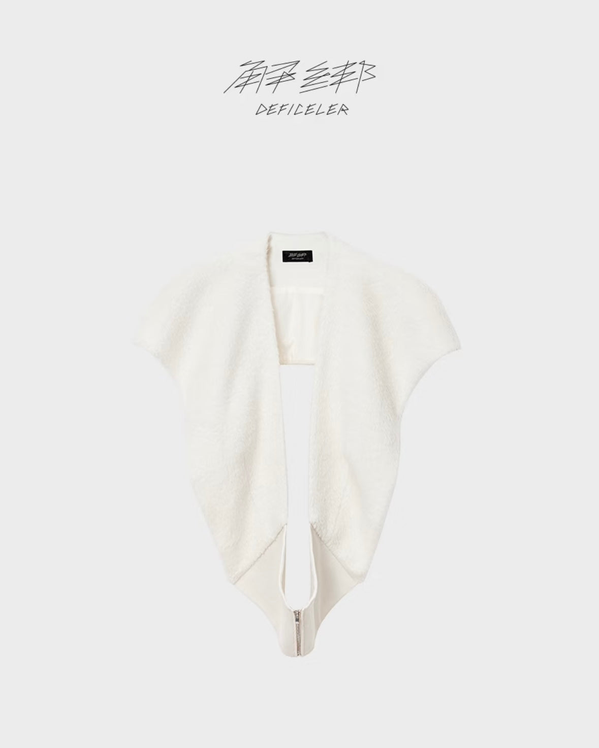Made-to-order DEFICELER Cross Collar Waistcoat White