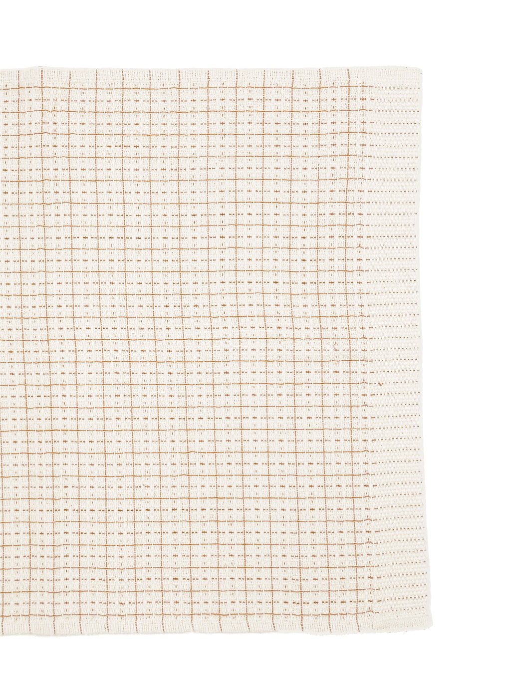 Oame plant-dyed organic hand-woven waffle towel - Gardenia Persimmon
