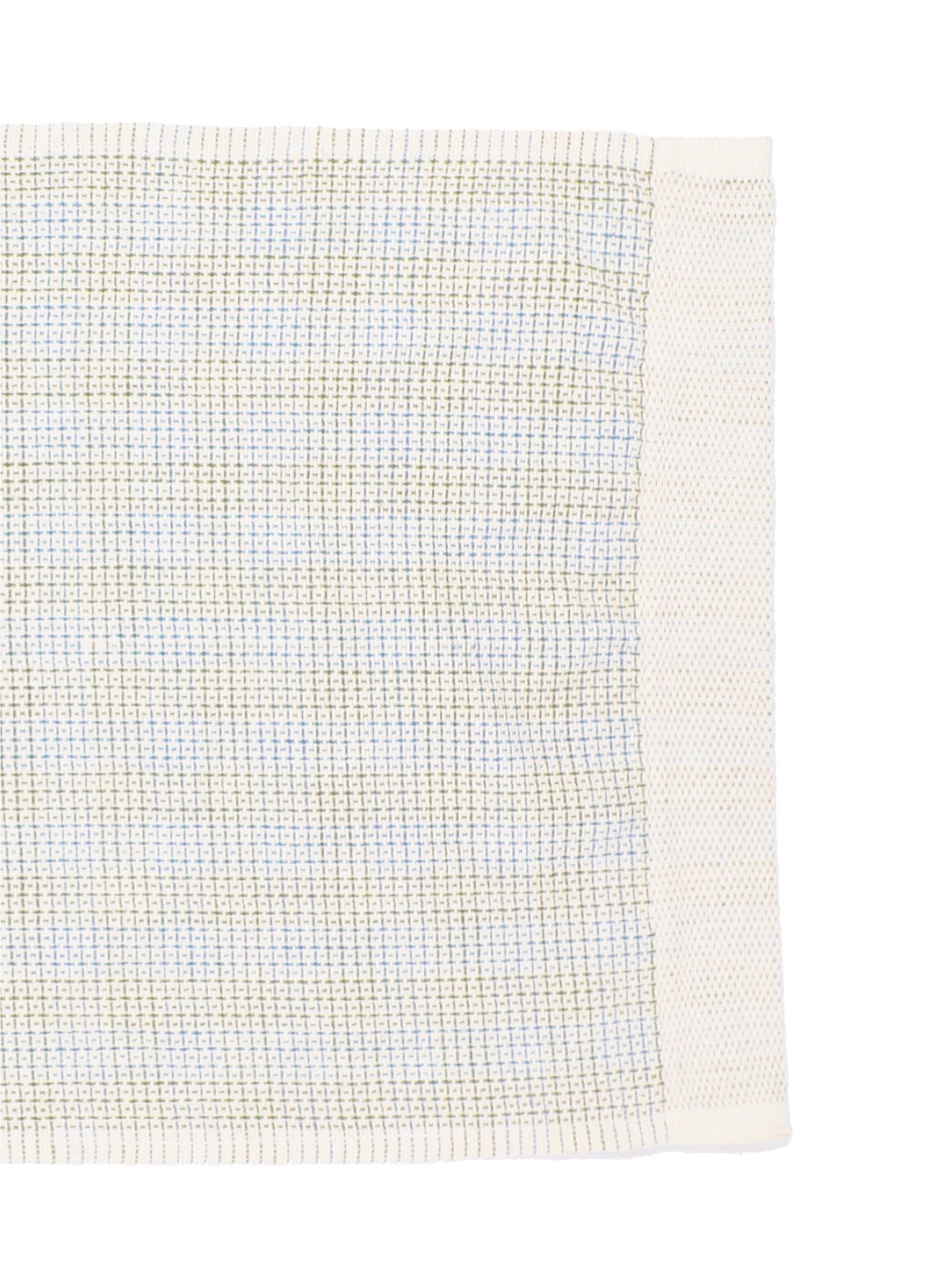 Oame plant-dyed organic hand-woven waffle towel - Indigo Buckthorn