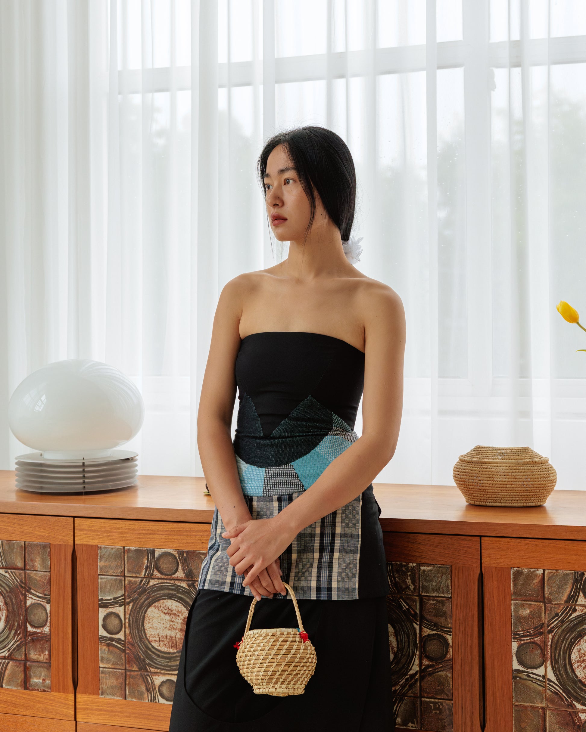 Made-to-order DEFICELER Bouyei Moon Tube Top