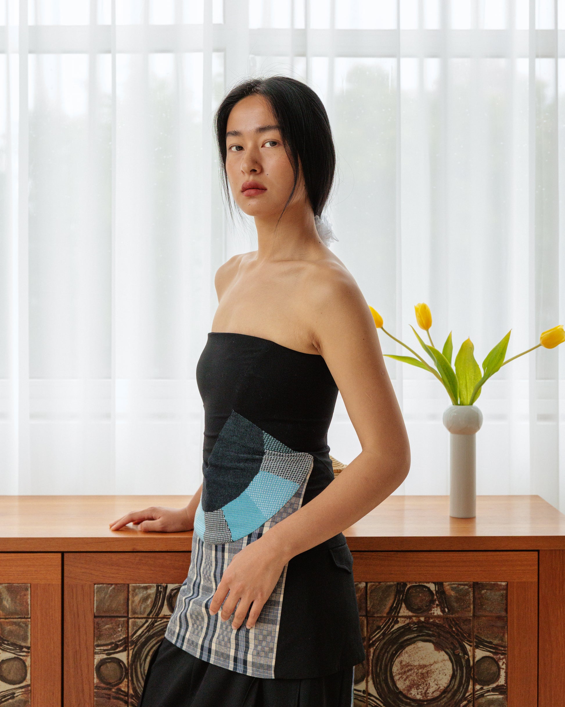 Made-to-order DEFICELER Bouyei Moon Tube Top