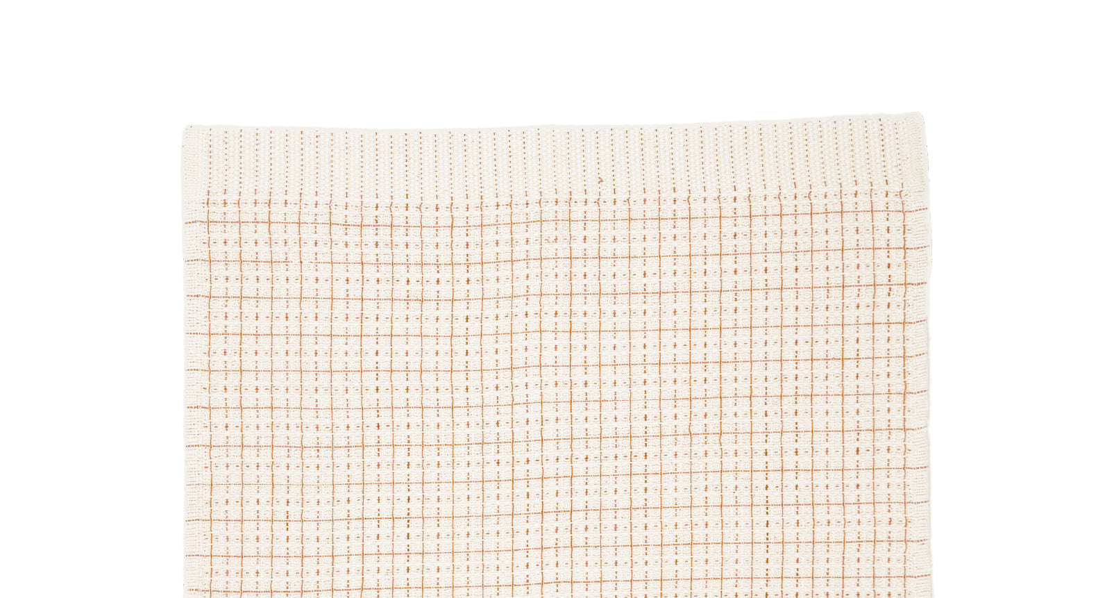 Oame plant-dyed organic hand-woven waffle towel - Gardenia Persimmon