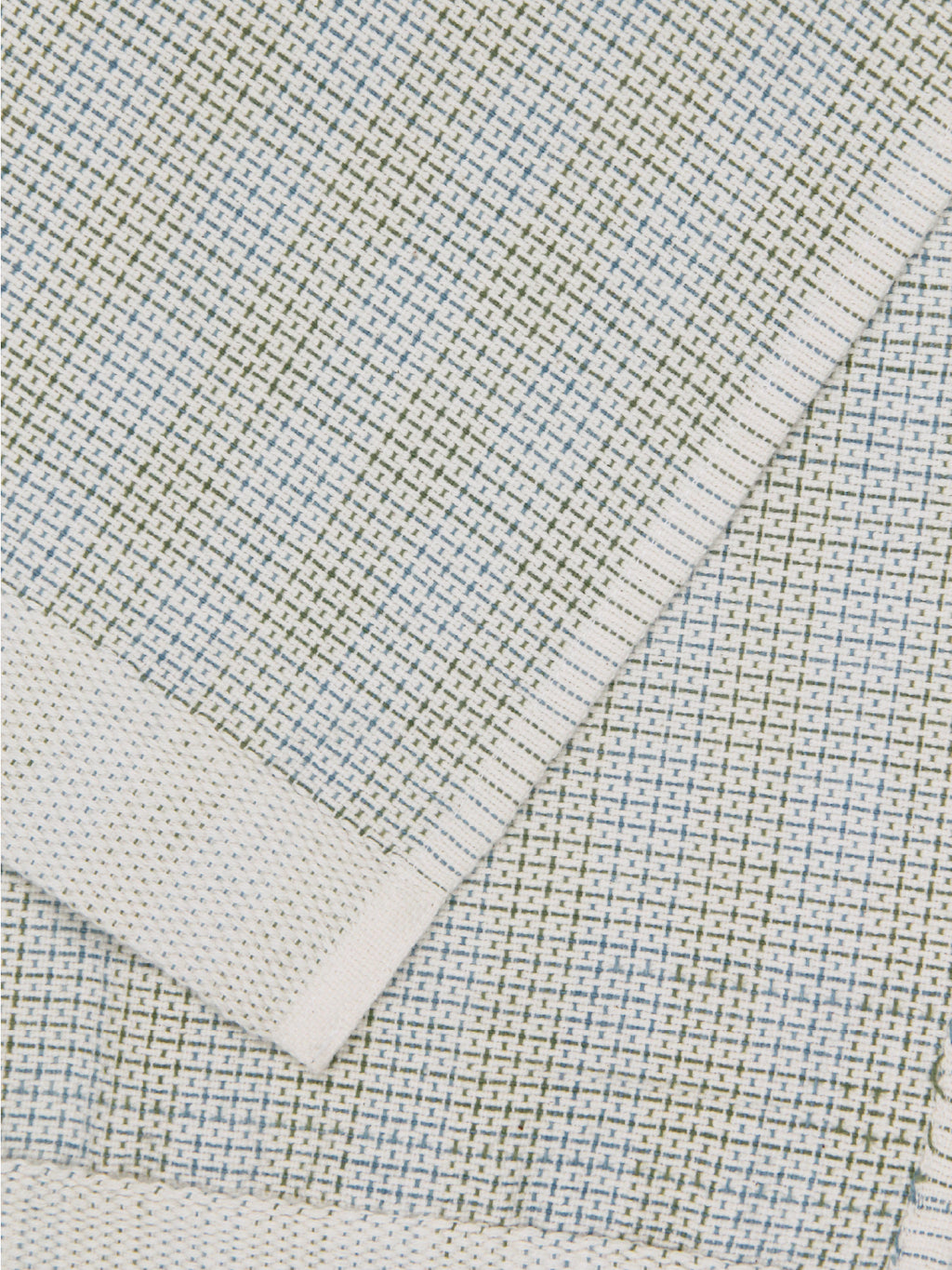 Oame plant-dyed organic hand-woven waffle towel - Indigo Buckthorn