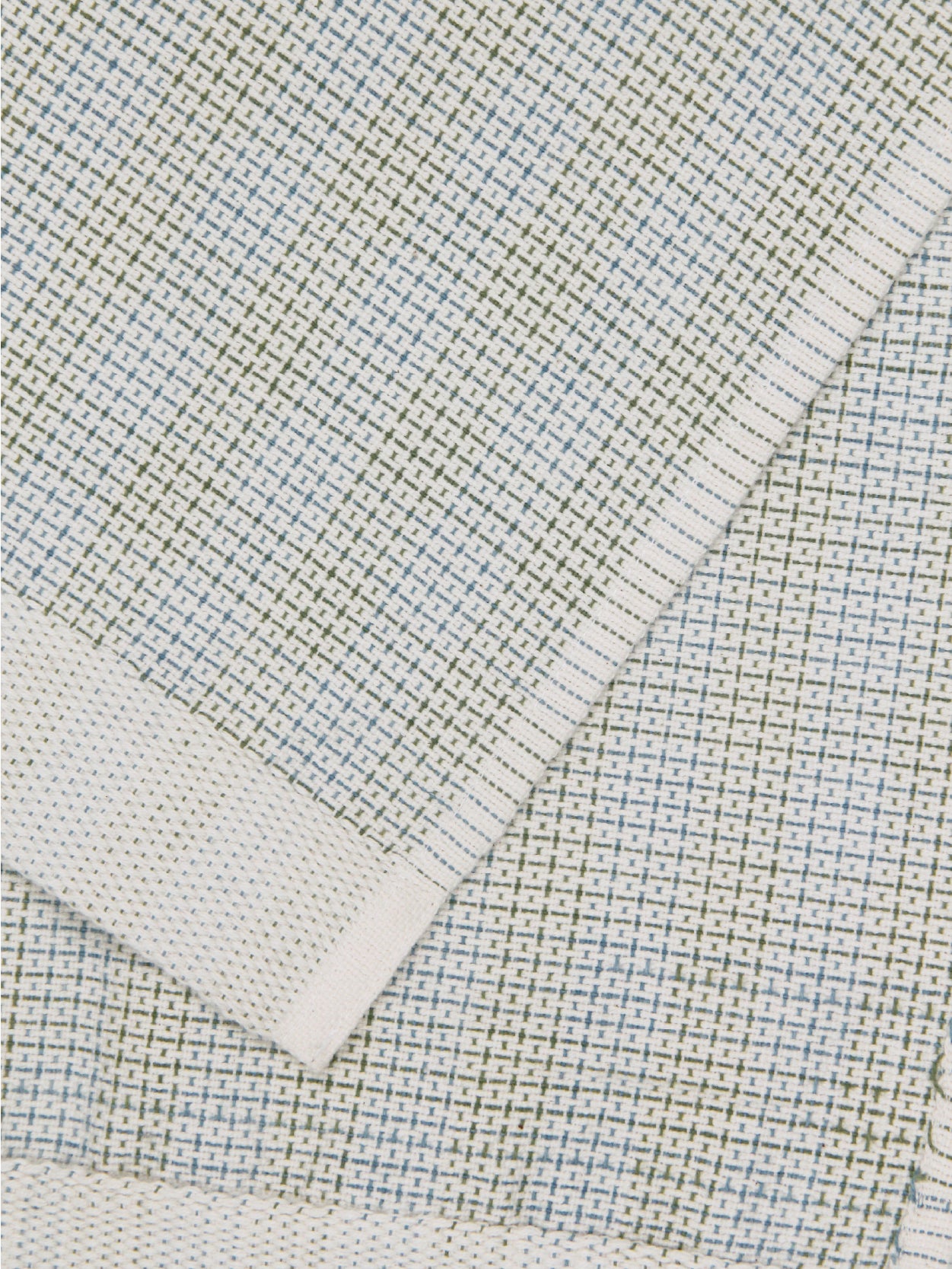 Oame plant-dyed organic hand-woven waffle towel - Indigo Buckthorn