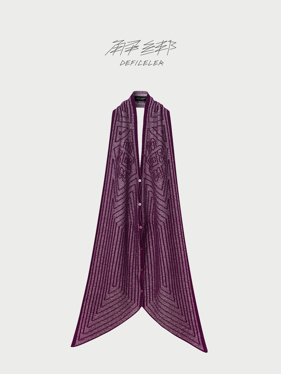 Made-to-order DEFICELER Cross Collar Knitted Shawl