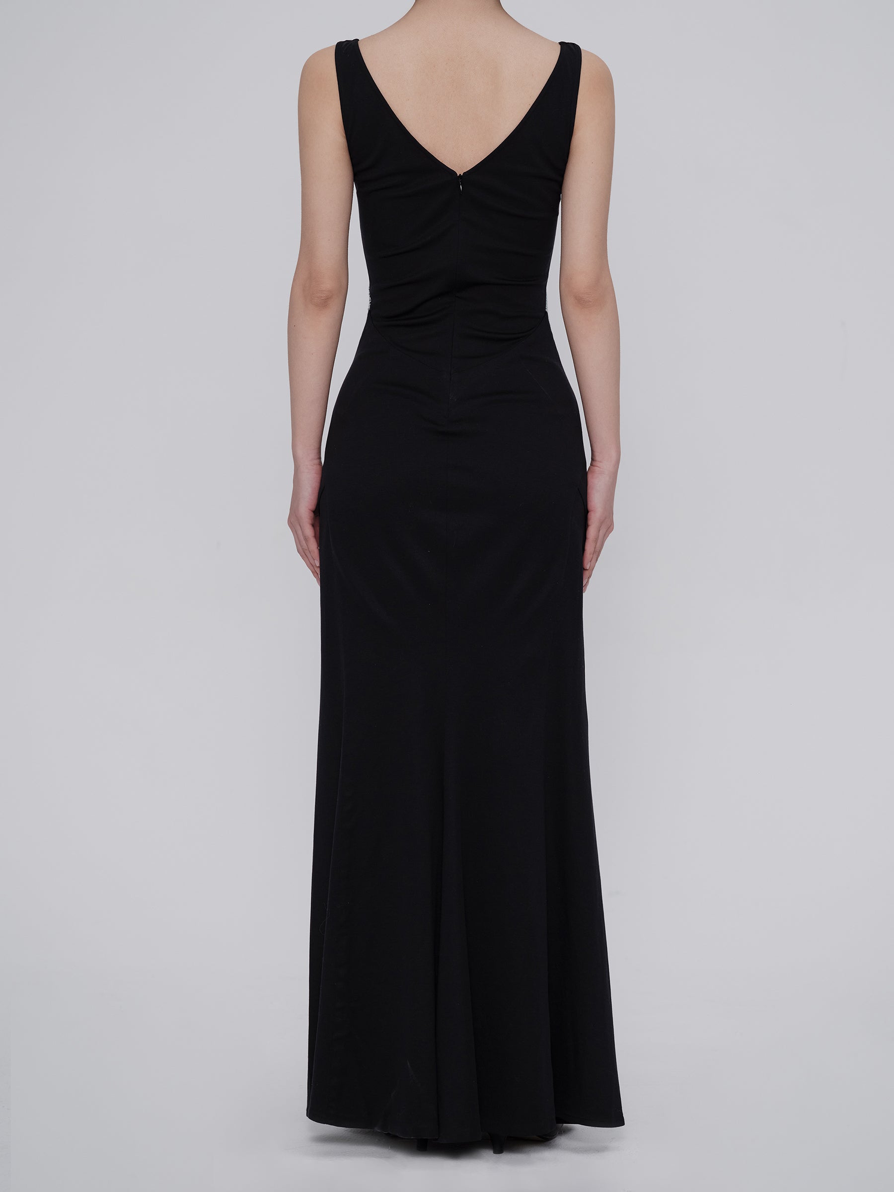 Made-to-order DEFICELER Timeless "Bouyei Moon" Dress Black