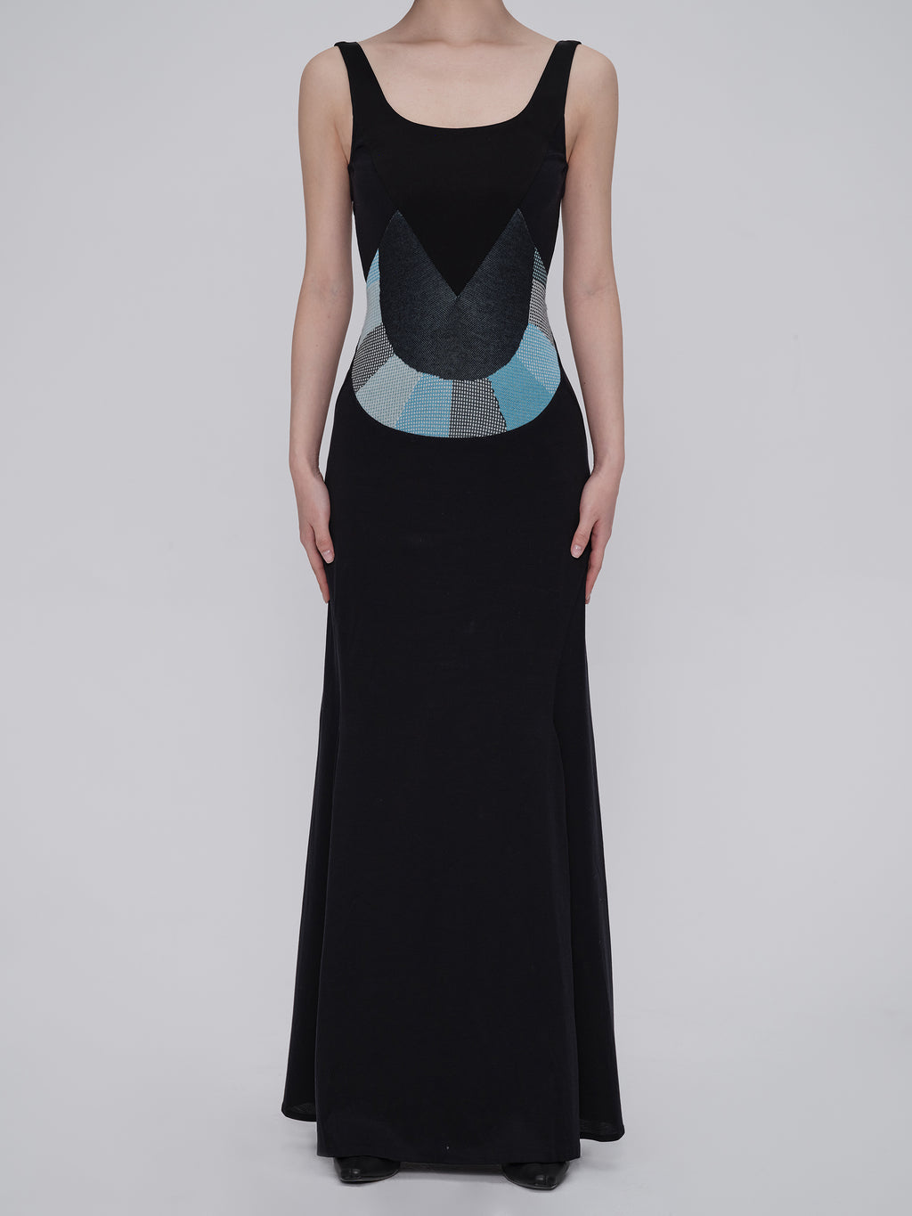 Made-to-order DEFICELER Timeless "Bouyei Moon" Dress Black
