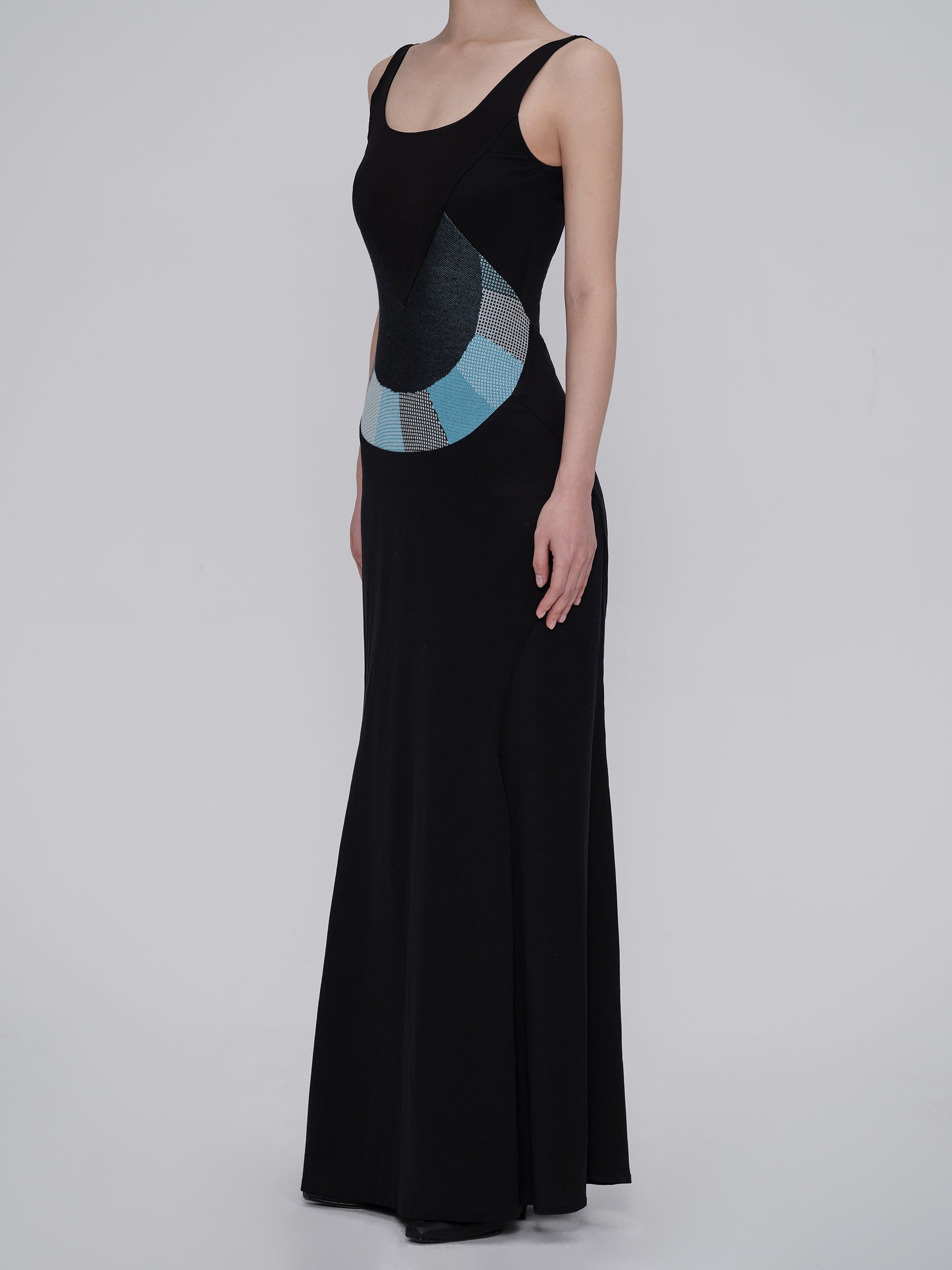 Made-to-order DEFICELER Timeless "Bouyei Moon" Dress Black