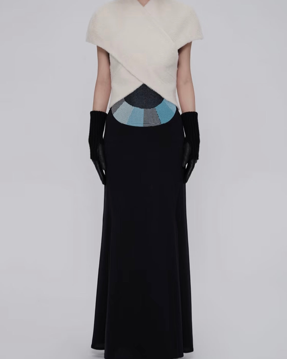 Made-to-order DEFICELER Cross Collar Waistcoat White