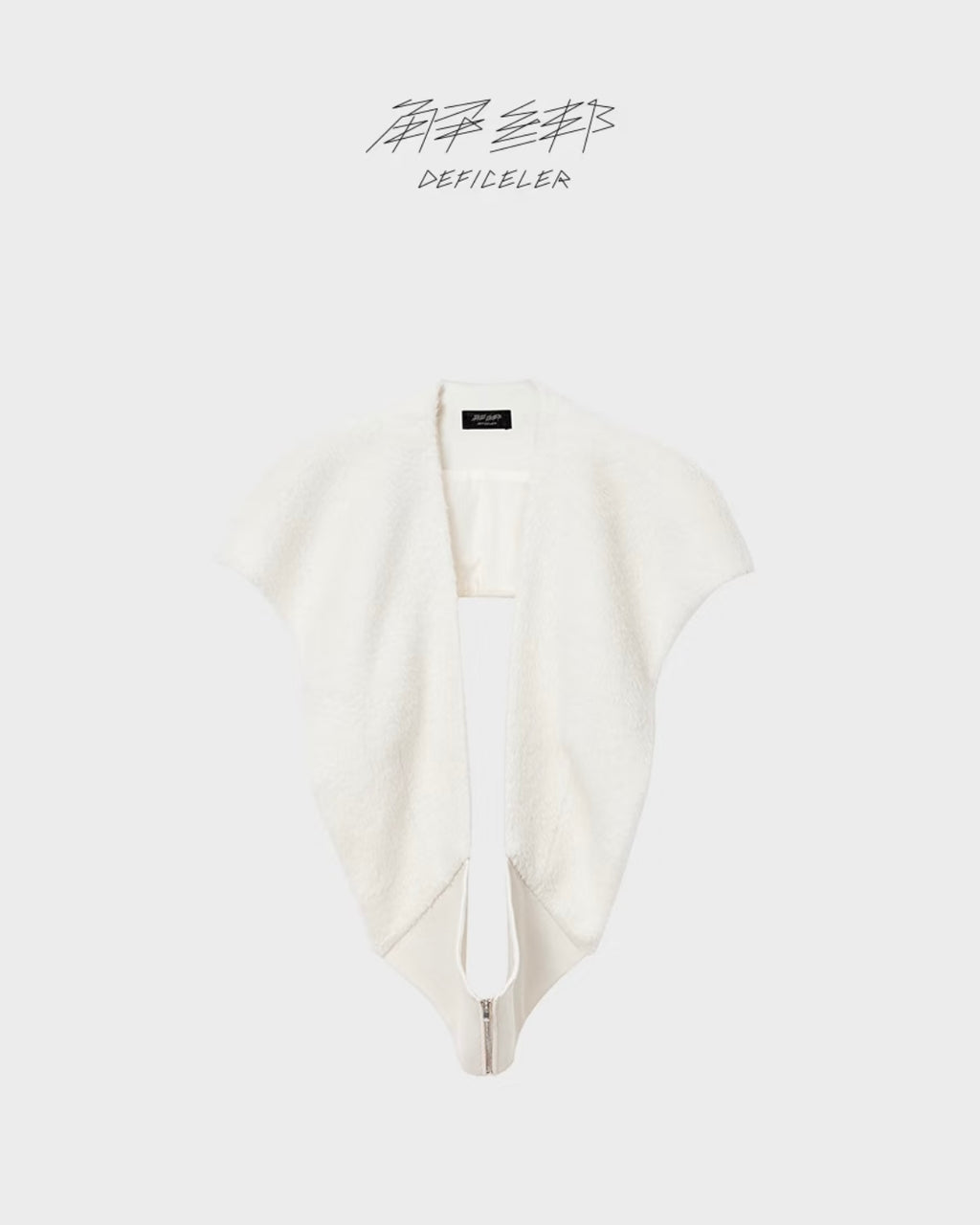 Made-to-order DEFICELER Cross Collar Waistcoat White