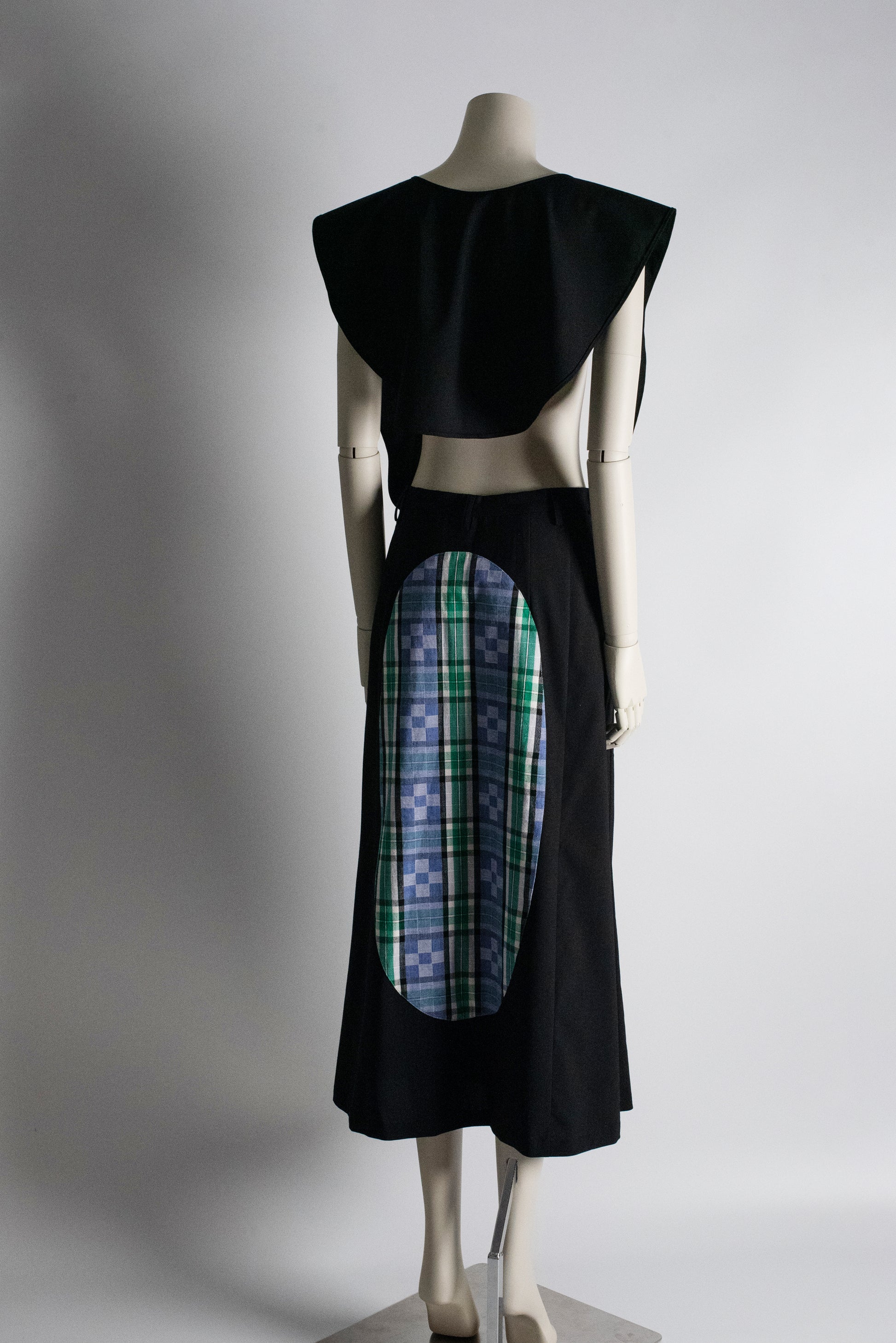 Made-to-order - DEFICELER Oval Skirt – Blue-Green Plaid