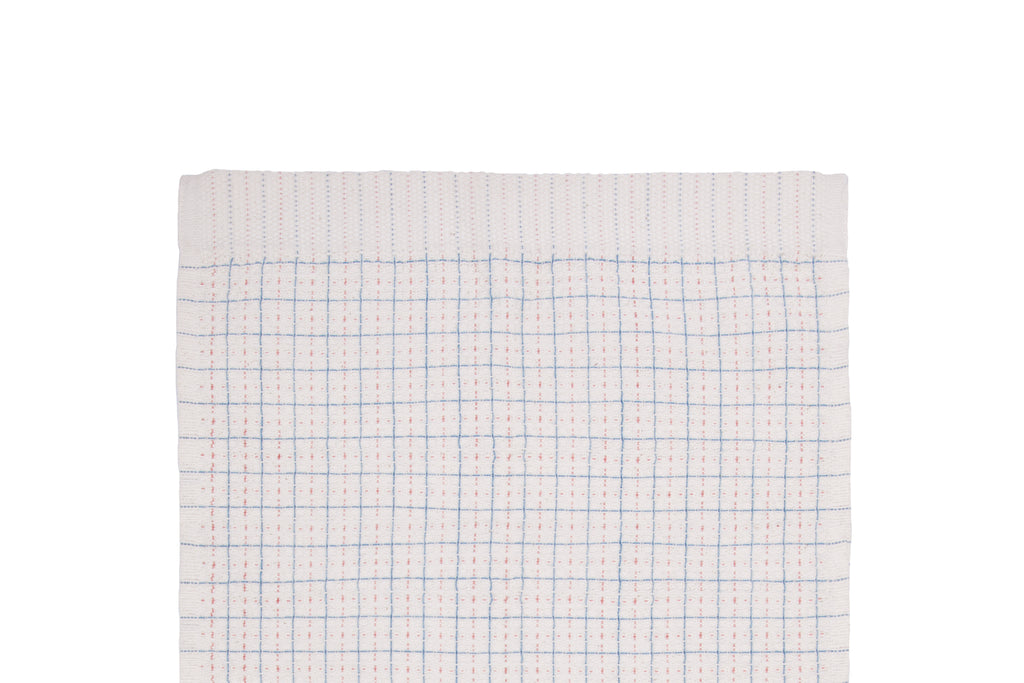 Oame plant-dyed organic hand-woven waffle towel - Indigo Sapanwood